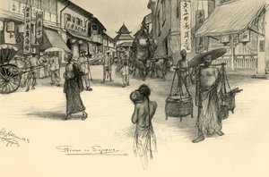 Straatscène, Singapore, 1898