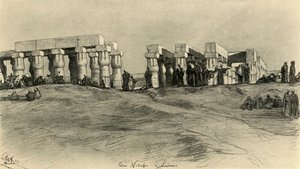 Tempelruïnes, Luxor, Egypte, 1898 door Christian Wilhelm Allers