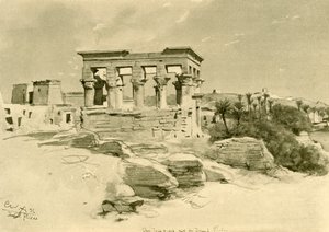 De Tempel van Isis en de Kiosk van Trajanus op het eiland Philae, Egypte, 1898