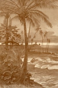 Het strand van Waikiki, Hawaï, 1898