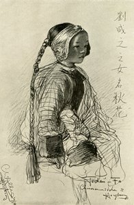 Tschan-Fa - Chinees meisje, Hong Kong, 1898 door Christian Wilhelm Allers