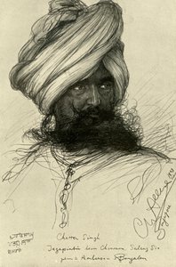 Wachter Chatter Singh, Singapore, 1898 door Christian Wilhelm Allers