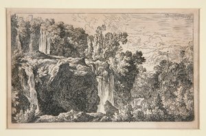 Landschap met waterval