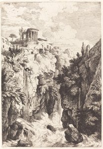 Tempel van de Sibyl, Tivoli door Christian Wilhelm Ernst Dietrich