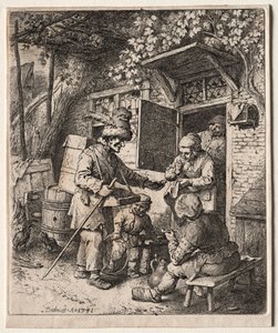 De marskramer, 1741 door Christian Wilhelm Ernst Dietrich