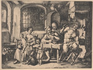 De Sater in het huis van de boeren door Christian Wilhelm Ernst Dietrich
