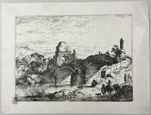 De stenen brug door Christian Wilhelm Ernst Dietrich
