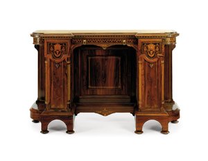 Renaissance revival marqueterie dressoir door Christian and Gustave Herter