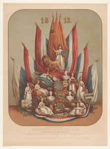 Allegorische voorstelling ter herinnering aan de gedenkwaardige omwenteling in November 1813 door Christianus Hendricus Hein