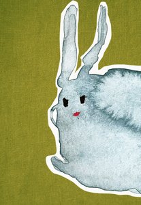 Rabbit Groen Canvas1