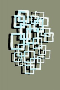 Abstracte zwevende vierkanten