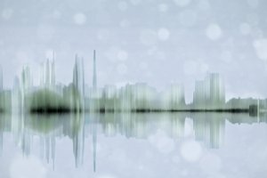 Dromerige weerspiegeling van de stad door Christina Sillen