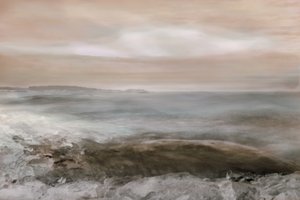Mistige rust aan de kust