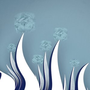 Rustige blauwe bloemen door Christina Sillen