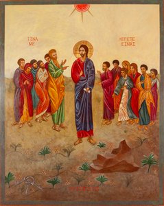Petrus en Christus, 2000 (eitempera, bladgoud, hout)