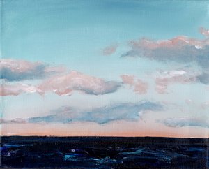 Pastelkleurige oceaanhorizon door Christine Lindstrom
