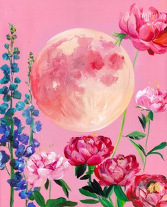 Pink Moon Garden door Christine Lindstrom