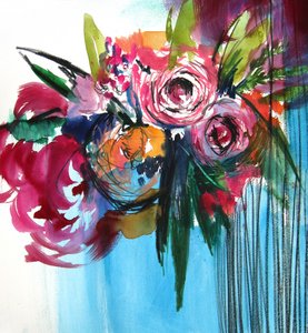 Levendige abstracte bloemen