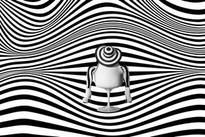Stijlvolle Op Art-vrouw door Christine von Diepenbroek