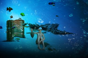 Onderwaterdroomlandschap