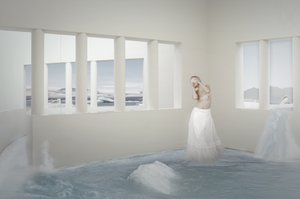 Vrouw in een arctische kamer door Christine von Diepenbroek