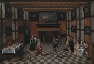Dansfeest in een interieur