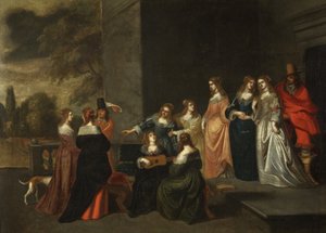Groep op een Terras, ca.1640