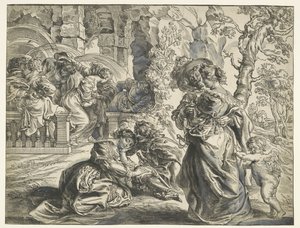 Liefdestuin (rechter blad) door Christoffel Jegher