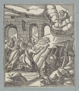Hulpgeroep van Israëlieten gehoord door God de Vader door Christoffel van Sichem (II)