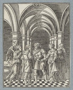 Huwelijk van Tobias en Sara door Christoffel van Sichem (II)