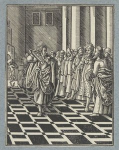 Jeremia en het juk van Babylonië door Christoffel van Sichem (II)