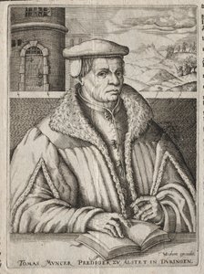 Portret van Thomas Müntzer, 1609 door Christoffel van Sichem