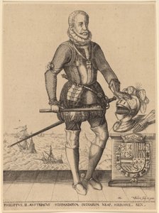 Filips II, Koning van Spanje door Christoffel van Sichem I