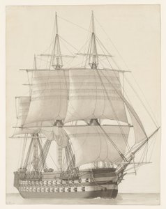 Schip van de Russische Lijn door Christoffer Wilhelm Eckersberg