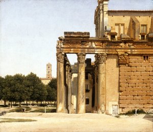 Uitzicht op de Via Sacra, Rome, 1814 door Christoffer Wilhelm Eckersberg