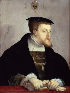 Portret van keizer Karel V door Christoph Amberger
