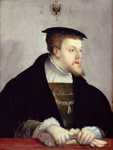 Portret van keizer Karel V door Christoph Amberger