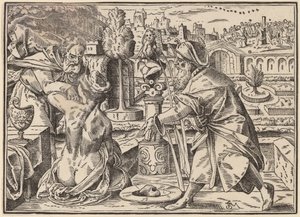 Christus vertelt zijn discipelen over het laatste oordeel