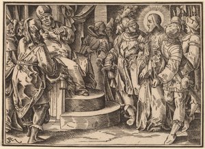 Christus vertelt zijn discipelen over het laatste oordeel door Christoph Murer