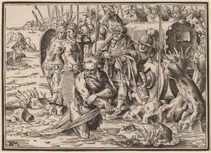 Het martelaarschap van Sint Jacobus (?) door Christoph Murer