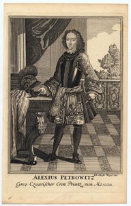 Portret van tsarevitsj Aleksej Petrovitsj van Rusland (1690-1718) door Christoph Weigel