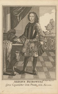 Portret van Tsarevich Alexei Petrovich van Rusland 1690-1718, 1710