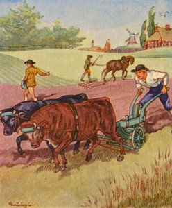 Bauer Am Pflug / Boer bij de Ploeg door Christophe (1856 1945)