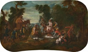 Singerie: De Picknick, ca. 1739