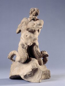 Triton. Stenen beeldhouwwerk