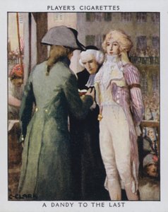 Een Dandy tot het Einde, als Samson, de beul, vraagt of hij de das van de aristocraat mag verwijderen