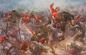 De Aanval van de Drury Lowes Cavalerie bij Kassassin, 28 augustus 1882, illustratie uit 