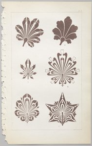 De kunst van decoratief ontwerp: met een bijlage, waarin de uren van de dag worden gegeven waarop bloemen opengaan, uitgegeven door Day & Son, Londen, 1862 door Christopher Dresser