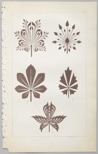 De kunst van decoratief ontwerp: met een bijlage, waarin de uren van de dag worden gegeven waarop bloemen opengaan, uitgegeven door Day & Son, Londen, 1862 door Christopher Dresser