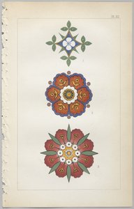 De kunst van decoratief ontwerp: met een bijlage, waarin de uren van de dag worden gegeven waarop bloemen opengaan, uitgegeven door Day & Son, Londen, 1862